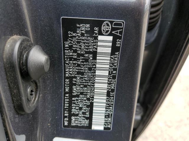 Photo 10 from auction – 2013 TOYOTA COROLLA with VIN 2T1BU4EE0DC012430