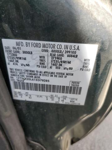 Photo 10 from auction – 2001 FORD F250 SUPER with VIN 1FTNX20L61ED78285