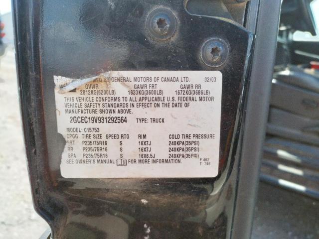 Photo 10 from auction – 2003 CHEVROLET SILVERADO with VIN 2GCEC19V931292564