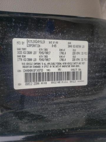 Photo 10 from auction – 2006 DODGE DURANGO SL with VIN 1D4HB48N16F103733