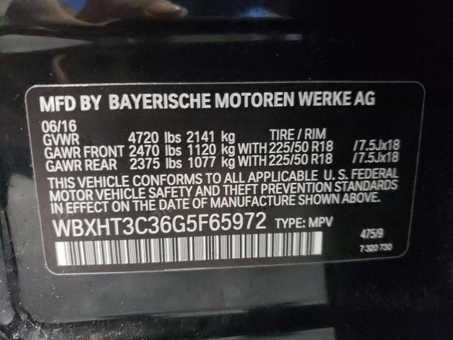 Photo 10 from auction – 2016 BMW X1 XDRIVE2 with VIN WBXHT3C36G5F65972