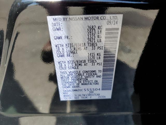 Photo 10 from auction – 2014 INFINITI QX60 with VIN 5N1AL0MN2EC555504