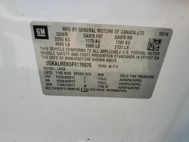 Photo 10 from auction – 2015 GMC TERRAIN SL with VIN 2GKALREK5F6176976