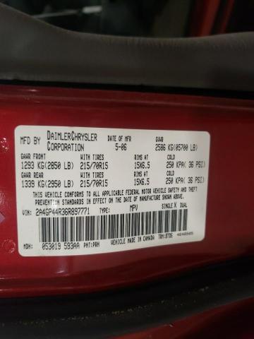 Photo 10 from auction – 2006 CHRYSLER TOWN & COU with VIN 2A4GP44R36R897771