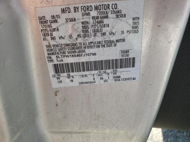 Foto 10 de la subasta – 2006 LINCOLN MARK LT con VIN 5LTPW18546FJ10796