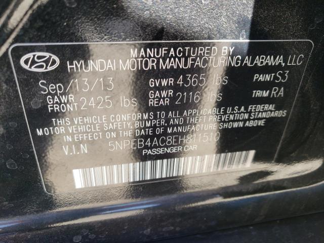 Photo 10 from auction – 2014 HYUNDAI SONATA with VIN 5NPEB4AC8EH811510