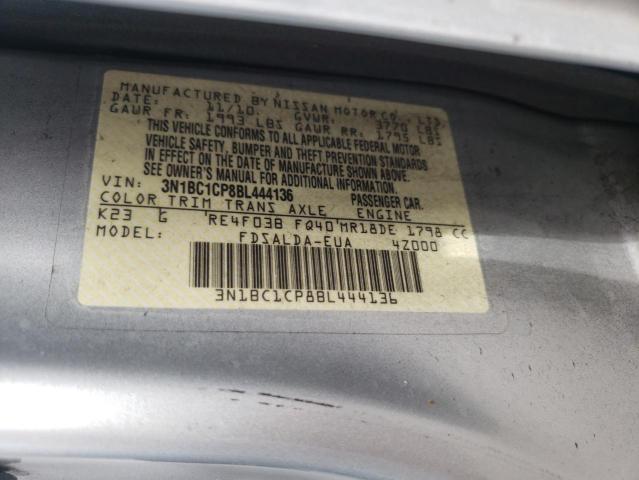 Photo 10 from auction – 2011 NISSAN VERSA S with VIN 3N1BC1CP8BL444136