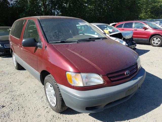 TOYOTA SIENNA CE 2001 with VIN 4T3ZF19C81U352121 - Photo from auction