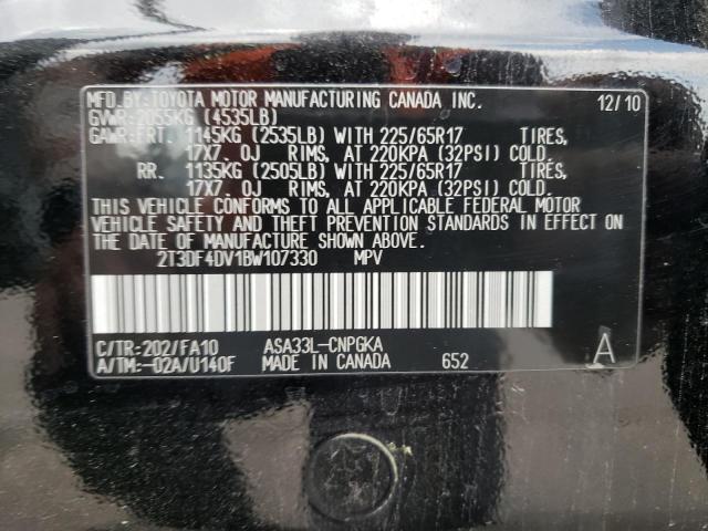 Photo 10 from auction – 2011 TOYOTA RAV4 LIMIT with VIN 2T3DF4DV1BW107330