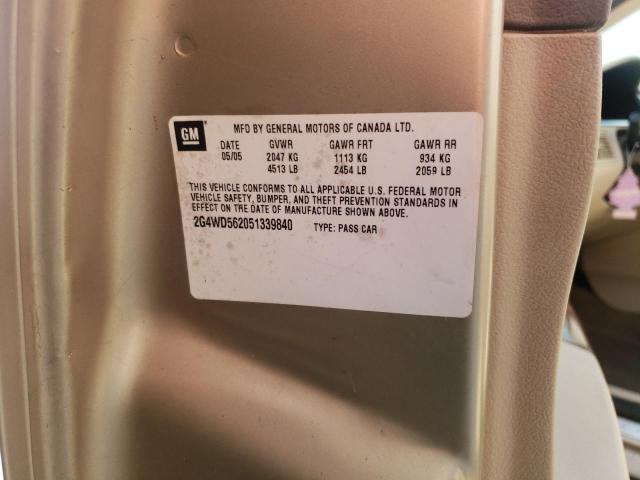 Photo 10 from auction – 2005 BUICK LACROSSE C with VIN 2G4WD562051339840