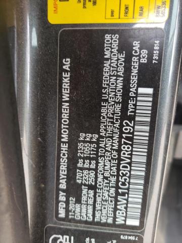 Photo 10 from auction – 2013 BMW X1 XDRIVE2 with VIN WBAVL1C53DVR87192