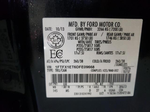 Photo 10 from auction – 2013 FORD F150 SUPER with VIN 1FTFX1ET6DFE09668