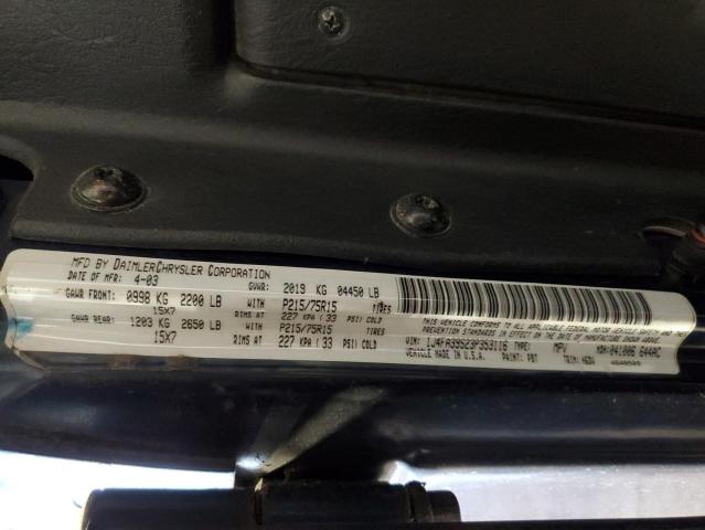 Photo 10 from auction – 2003 JEEP WRANGLER C with VIN 1J4FA39S23P353116