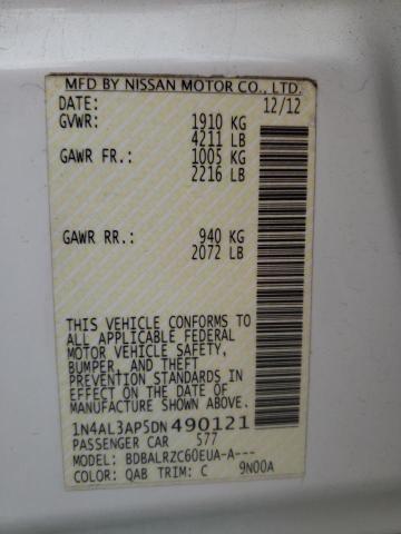 Photo 10 from auction – 2013 NISSAN ALTIMA 2.5 with VIN 1N4AL3AP5DN490121