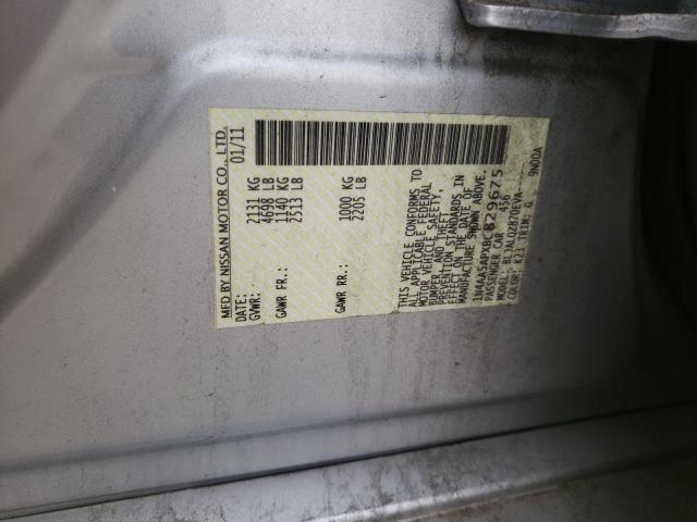 Photo 10 from auction – 2011 NISSAN MAXIMA S with VIN 1N4AA5APXBC829675