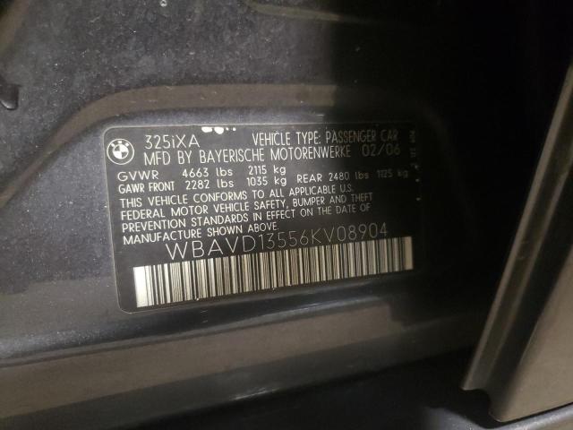 Photo 10 from auction – 2006 BMW 325 XI with VIN WBAVD13556KV08904