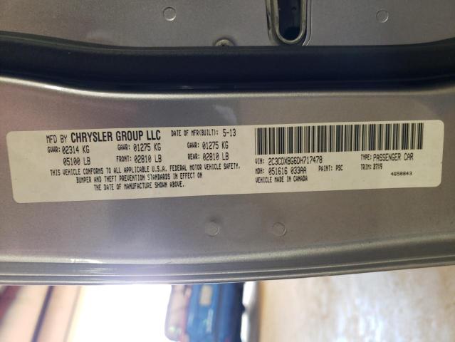 Photo 10 from auction – 2013 DODGE CHARGER SE with VIN 2C3CDXBG6DH717478