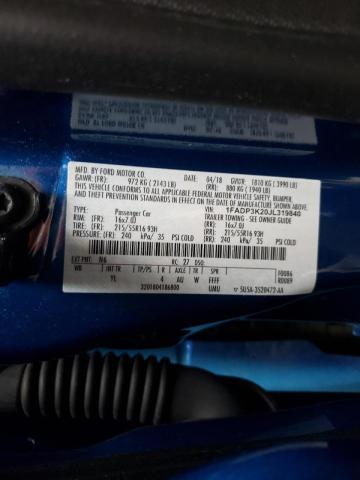 Photo 10 from auction – 2018 FORD FOCUS SE with VIN 1FADP3K20JL319840