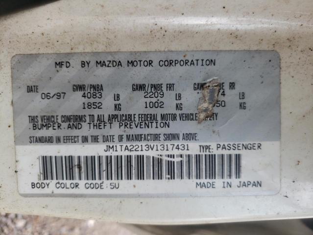 Photo 10 from auction – 1997 MAZDA MILLENIA B with VIN JM1TA2213V1317431