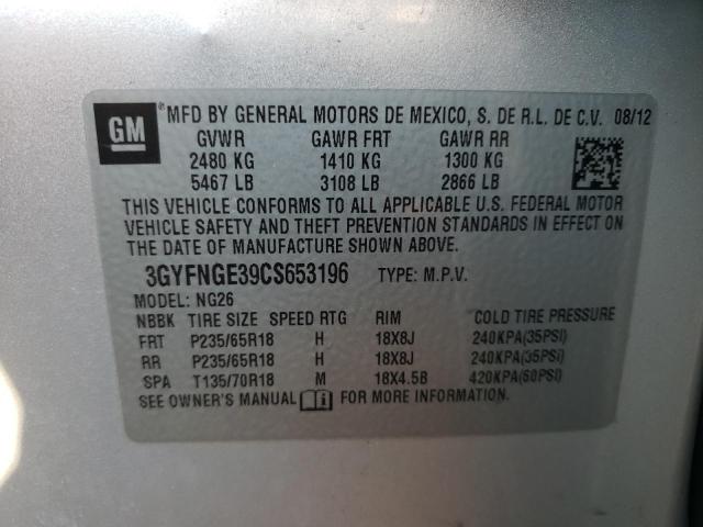Photo 10 from auction – 2012 CADILLAC SRX with VIN 3GYFNGE39CS653196