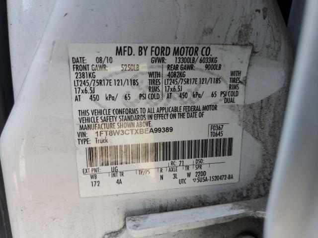 Photo 10 from auction – 2011 FORD F350 SUPER with VIN 1FT8W3CTXBEA99389