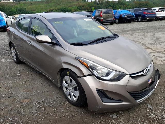 HYUNDAI ELANTRA SE 2016 with VIN 5NPDH4AE6GH677126 - Photo from auction