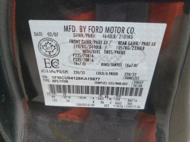 Photo 10 from auction – 2008 FORD ESCAPE LIM with VIN 1FMCU94128KA15877