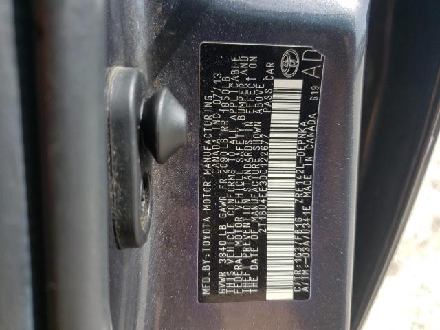 Photo 10 from auction – 2013 TOYOTA COROLLA BA with VIN 2T1BU4EE3DC122677