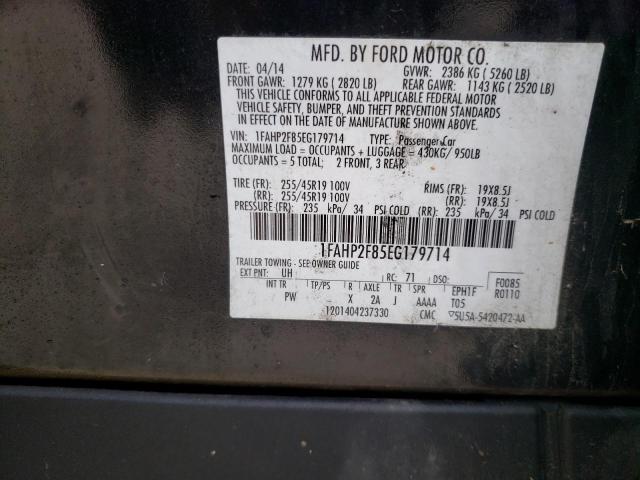Photo 10 from auction – 2014 FORD TAURUS LIM with VIN 1FAHP2F85EG179714