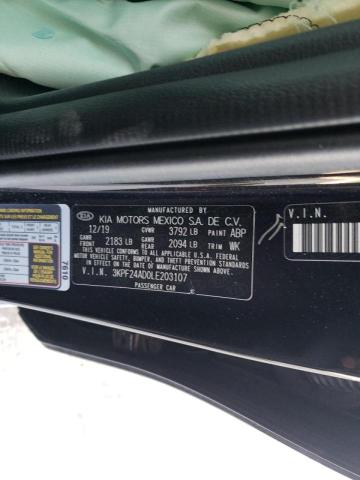 Photo 10 from auction – 2020 KIA FORTE FE with VIN 3KPF24AD0LE203107