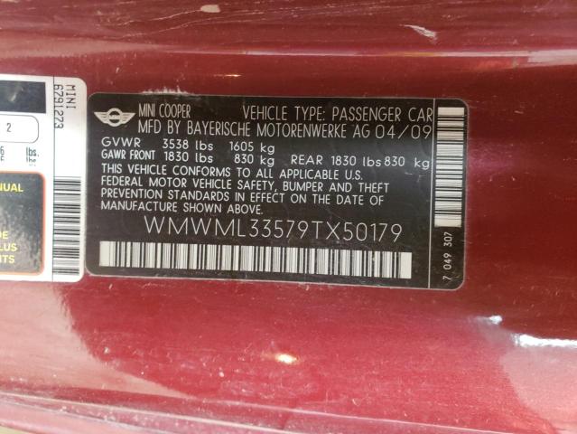 Photo 10 from auction – 2009 MINI COOPER CLU with VIN WMWML33579TX50179