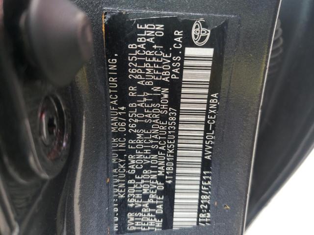 Photo 10 from auction – 2012 TOYOTA CAMRY with VIN 4T1BF1FK3CU106585