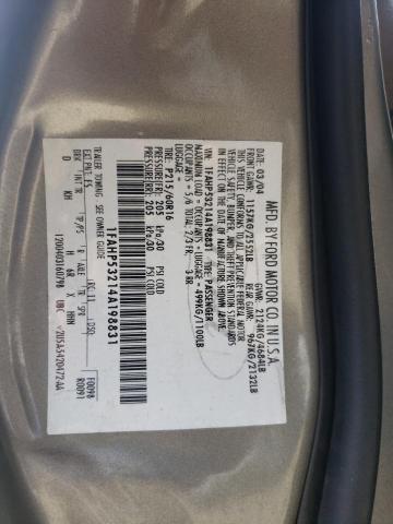 Photo 10 from auction – 2004 FORD TAURUS SE with VIN 1FAHP53214A198831