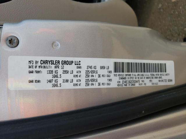 Photo 10 from auction – 2012 CHRYSLER TOWN & COU with VIN 2C4RC1BG2CR320476