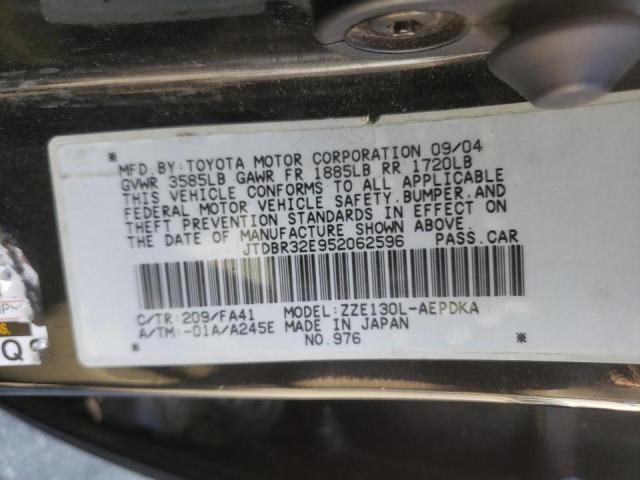 Photo 10 from auction – 2005 TOYOTA COROLLA CE with VIN JTDBR32E952062596