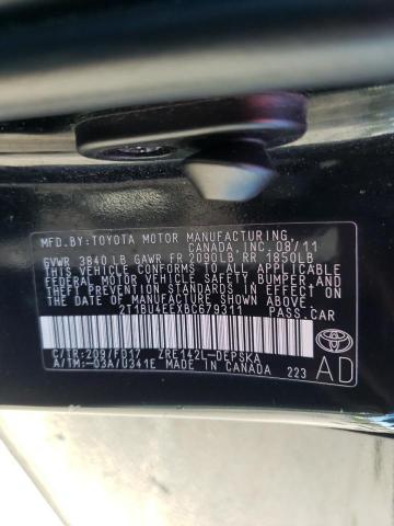 Photo 10 from auction – 2011 TOYOTA COROLLA BA with VIN 2T1BU4EEXBC679311