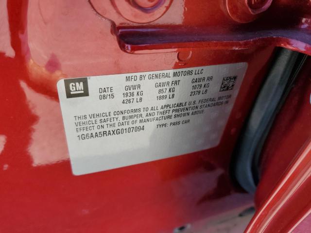 Photo 10 from auction – 2016 CADILLAC ATS with VIN 1G6AA5RAXG0107094