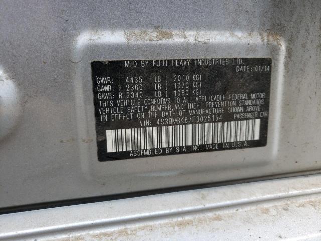 Photo 10 from auction – 2014 SUBARU LEGACY 2.5 with VIN 4S3BMBK67E3025154