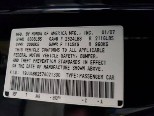 Photo 10 from auction – 2007 ACURA TL with VIN 19UUA66257A021300