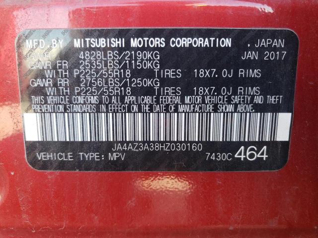 Photo 10 from auction – 2017 MITSUBISHI OUTLANDER with VIN JA4AZ3A38HZ030160