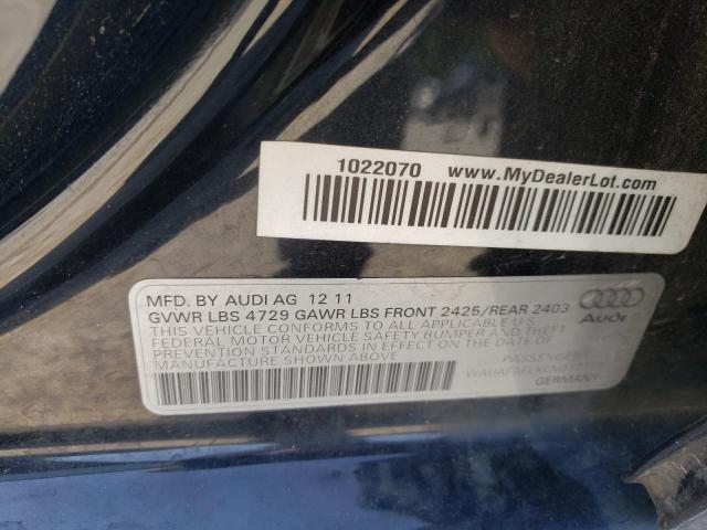 Photo 10 from auction – 2012 AUDI A4 PREMIUM with VIN WAUAFAFLXCN017175
