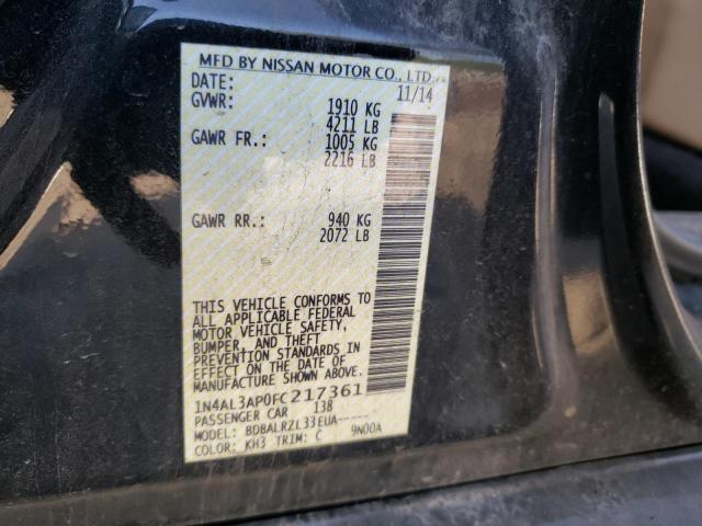 Photo 10 from auction – 2015 NISSAN ALTIMA 2.5 with VIN 1N4AL3AP0FC217361