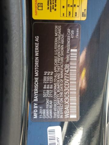 Photo 10 from auction – 2012 BMW 650 I with VIN WBALX3C53CDV77438