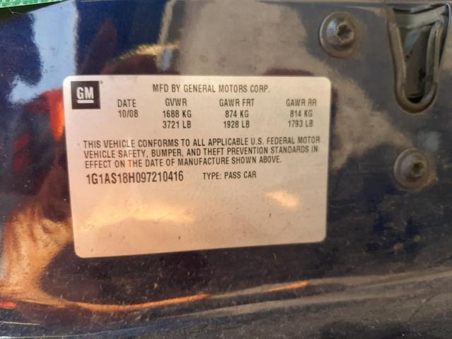 Photo 10 from auction – 2009 CHEVROLET COBALT LS with VIN 1G1AS18H097210416