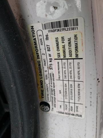 Photo 10 from auction – 2015 FORD FOCUS SE with VIN 1FADP3K27FL223811
