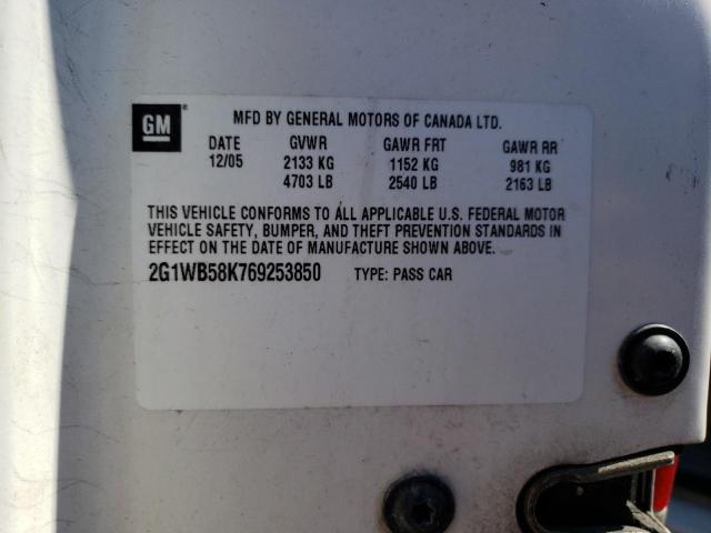 Photo 10 from auction – 2006 CHEVROLET IMPALA LS with VIN 2G1WB58K769253850