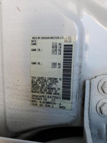 Photo 10 from auction – 2012 NISSAN MAXIMA S with VIN 1N4AA5AP9CC847005