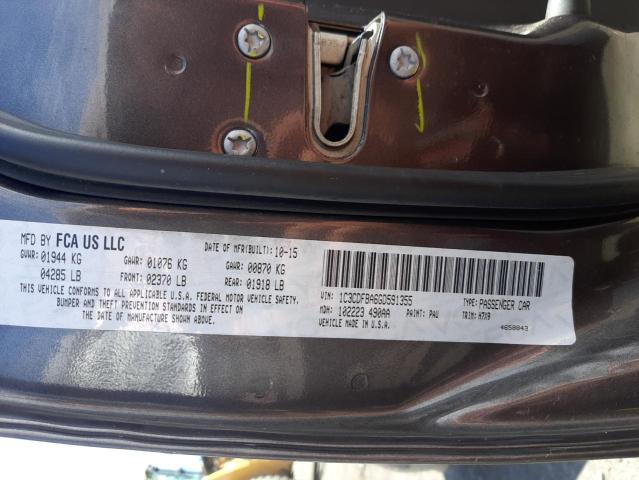 Photo 10 from auction – 2016 DODGE DART SXT with VIN 1C3CDFBA6GD591355