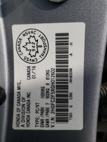 Photo 10 from auction – 2016 HONDA CIVIC LX with VIN 2HGFC2F5XGH012602