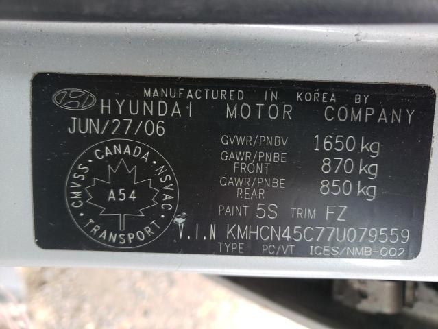 Photo 10 from auction – 2007 HYUNDAI ACCENT GLS with VIN KMHCN45C77U079559